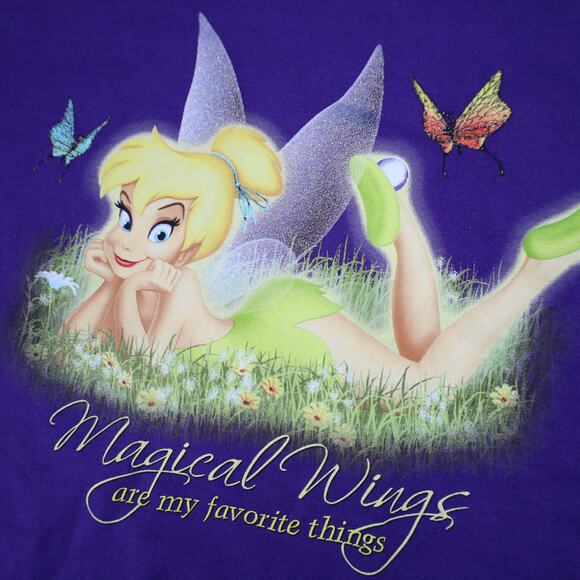 Vintage NWT Disney Tinker Bell Graphic T Shirt - Picture 4 of 9